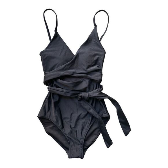 NWOT Aerie Wrap Cut Out One Piece Swimsuit S Long - Picture 3 of 11